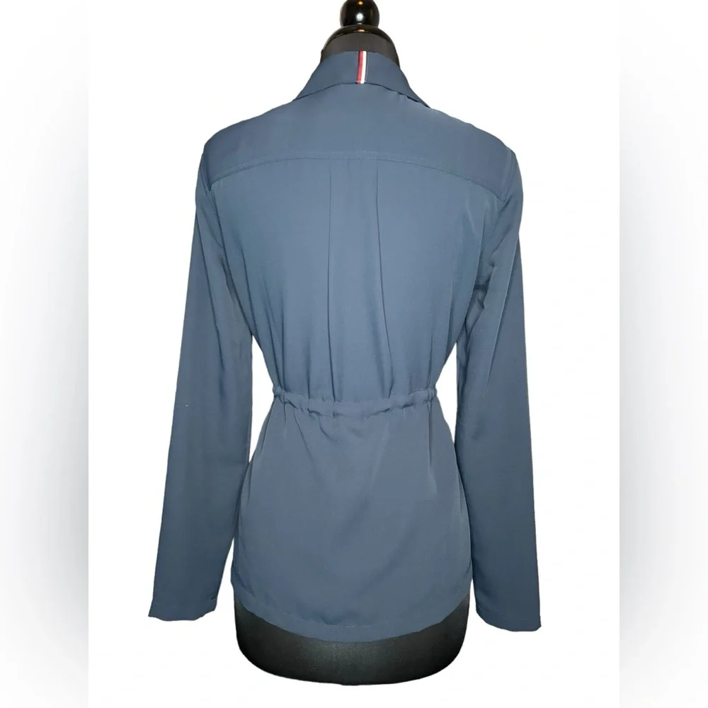 Tommy Hilfiger blouse. New with tags. Adjustable waist. Chiffon like 100polyest - Picture 3 of 8